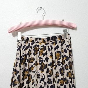 Leopard Print Wrap Skirt